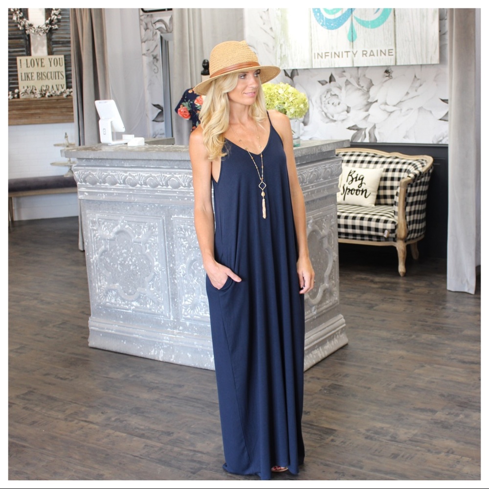 ✨LAST ONE✨Navy Cami Maxi Dress - Picture 2 of 3